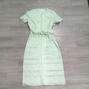 Cartolina Nantucket Eyelet Midi Dress Size Small